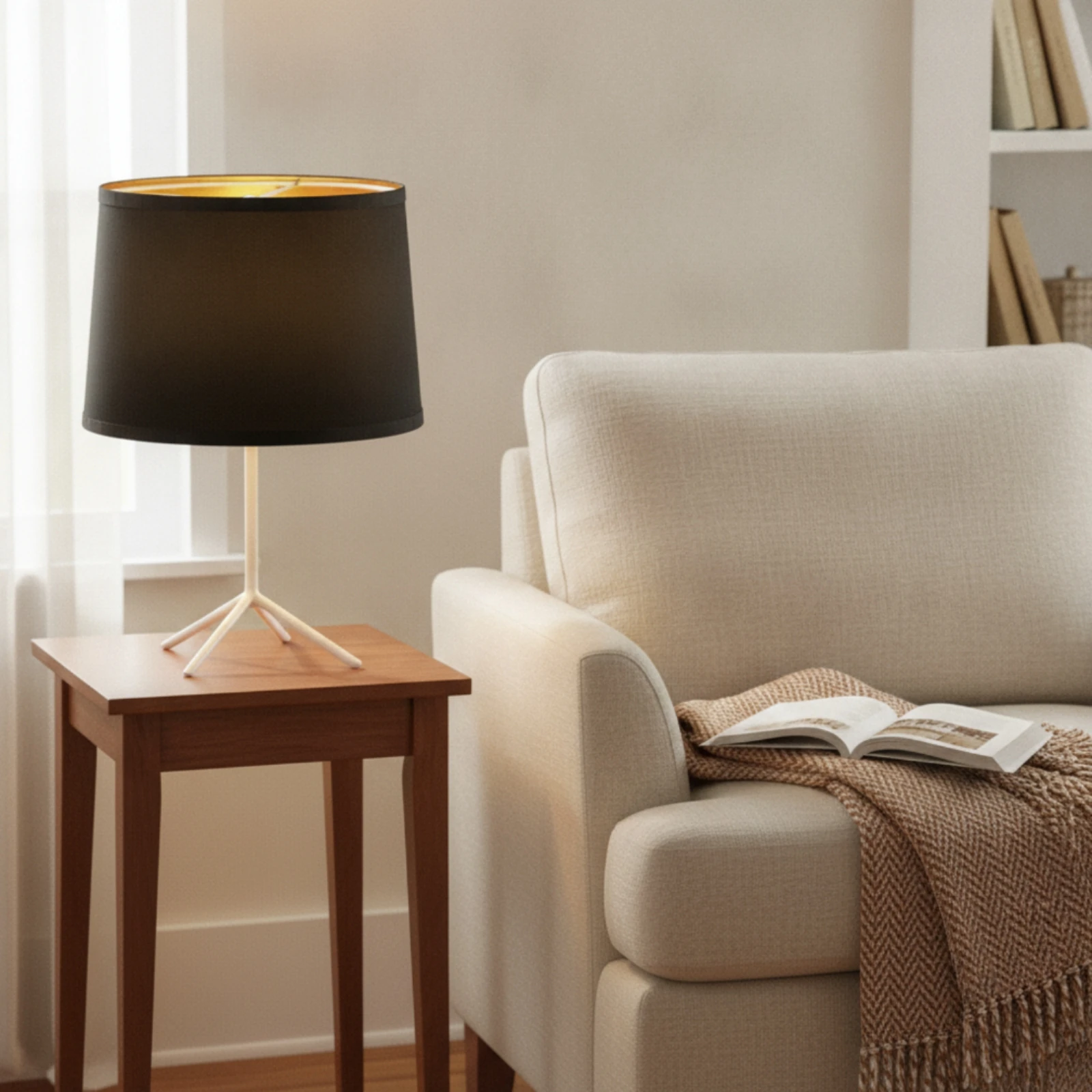 Foldable Lamp Shade Replacement Textile Lamp Shade Lampshade Small Easy to Install for Hotels, Interior Lighting