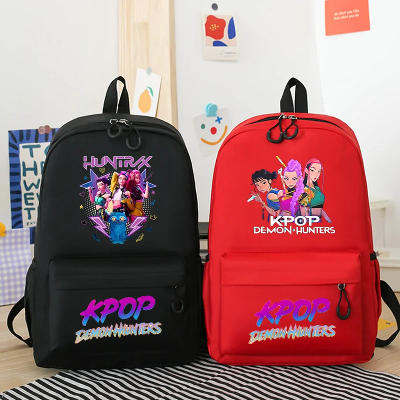 

KPop Demon Hunters Boys Girls Schoolbag Students Fashion Backpacks Cartoon Anime Graphic Print Backpack Back To School Gifts New