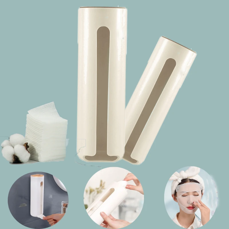 Cosmetic Organizers  Cotton Pad Dispenser   Container Holder Wall Mount Saver and  Garbage Bag Storage Box