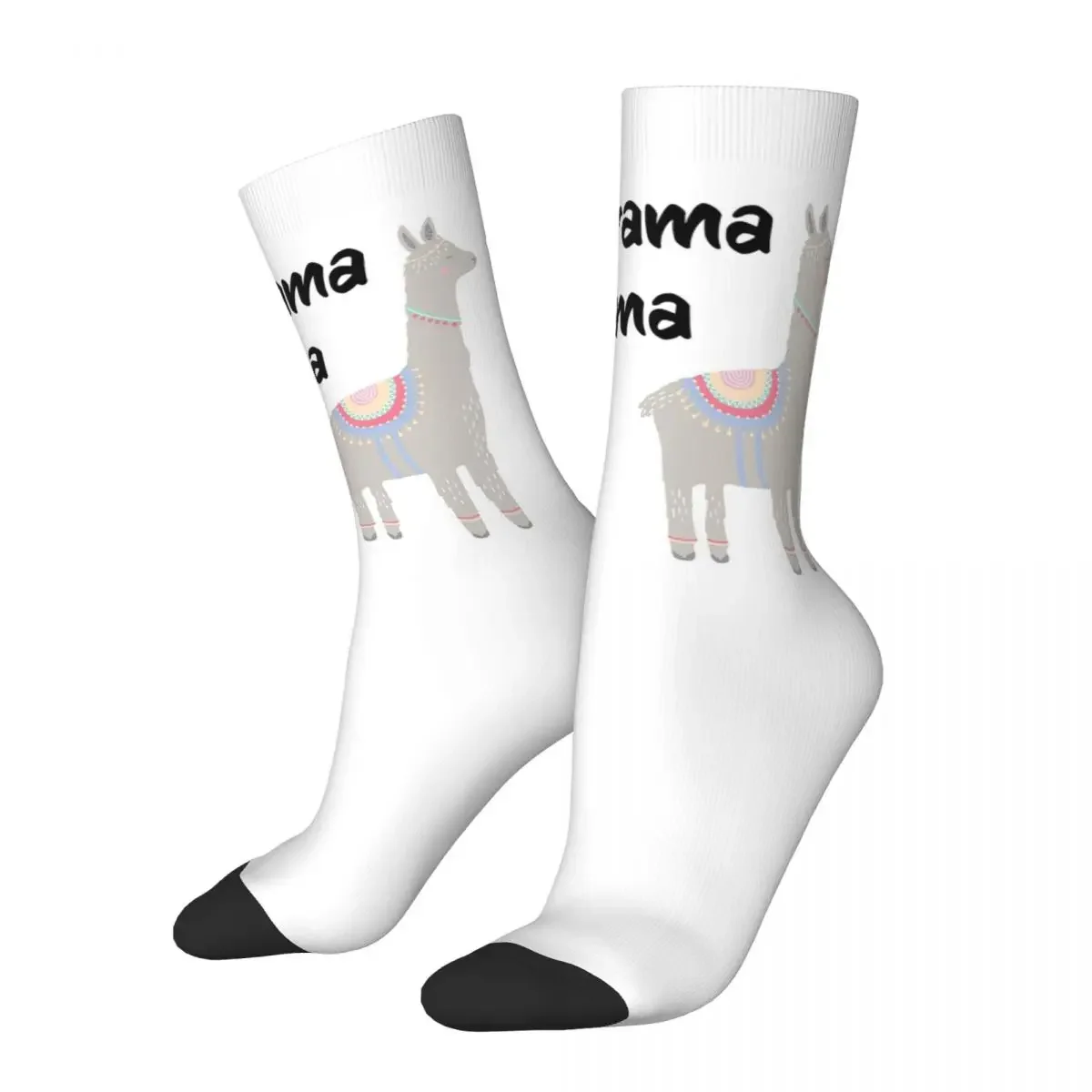 

No Drama Llama Socks Harajuku High Quality Stockings All Season Long Socks Accessories for Man's Woman's Birthday Present