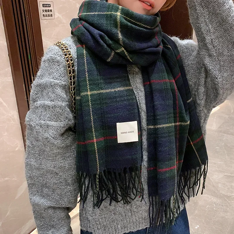 منقوشة الشتاء وشاح المرأة الرقبة رئيس الأوشحة أزياء عارضة الأوشحة الكشمير السيدات شالات ويلتف Bufandas Hombre #1