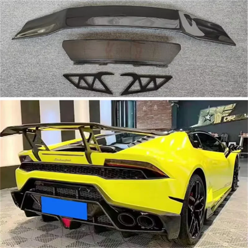 Для Lamborghini Huracan LP610 LP580 2014 2015 2016 2017 2018 2019 Высокое качество из углеродного волокна, задний спойлер для багажника, сплиттеры, крыло