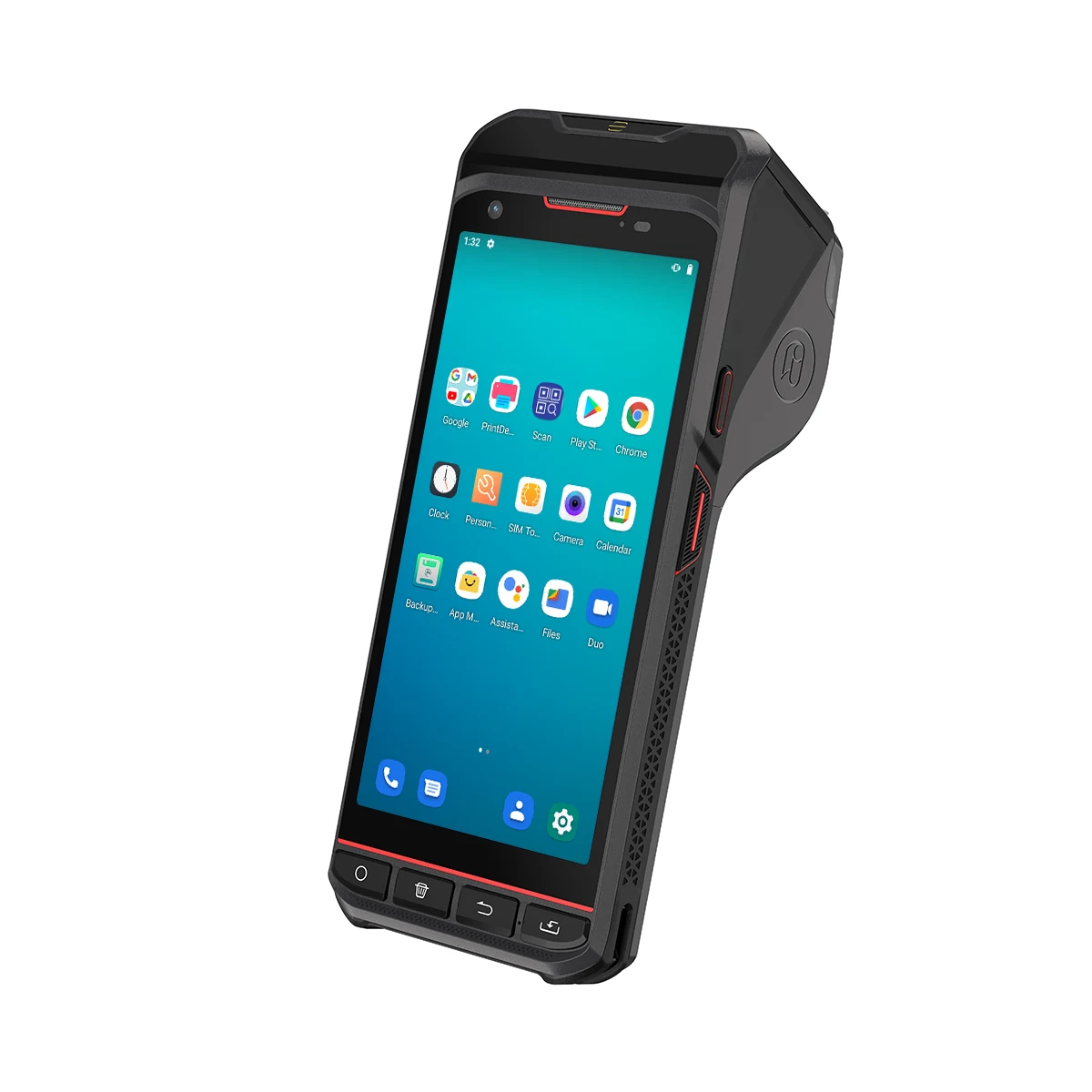 5.5 Inch Android 10 Handheld POS Terminal Thermal Label and Self-adhesive Printer 1D/2D Barcode Scanner Rugged PDA 4G+64G