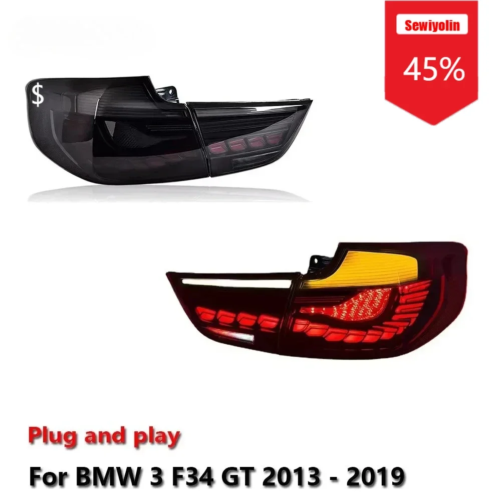 

Sewiyolin авто светодиодный задний фонарь в сборе для BMW 3 F34 GT 2013-2019 автомобильный задний противотуманный фонарь DRL тормозной указатель поворота Plug and Play