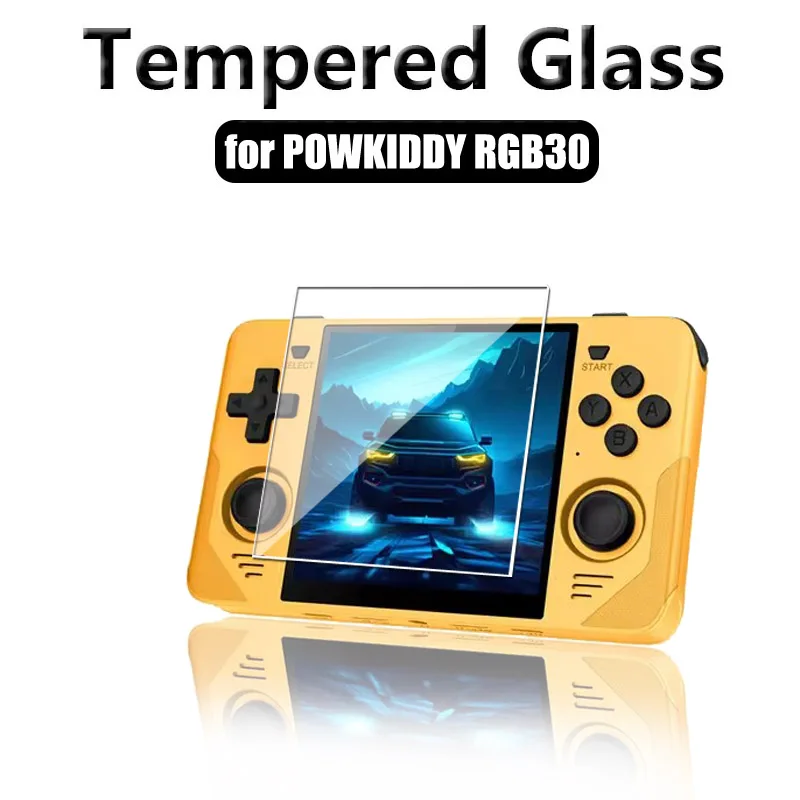 Glass+Bag for Powkiddy RGB30 Screen Protector Tempered Glass Film & EVA Portable Case for Powkiddy RGB30 Protector Accessories