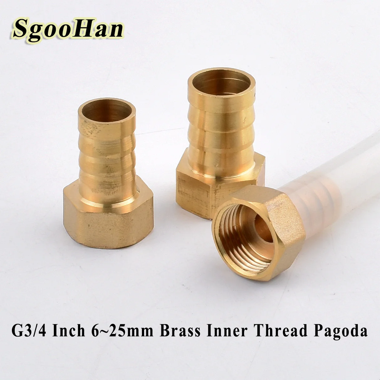 

G3/4 Inch 8~25mm Brass Female Thread Pagoda Connector Copper Joint Aquarium Pump Hose Pipe Barb Garden Irrigation Water Fittings