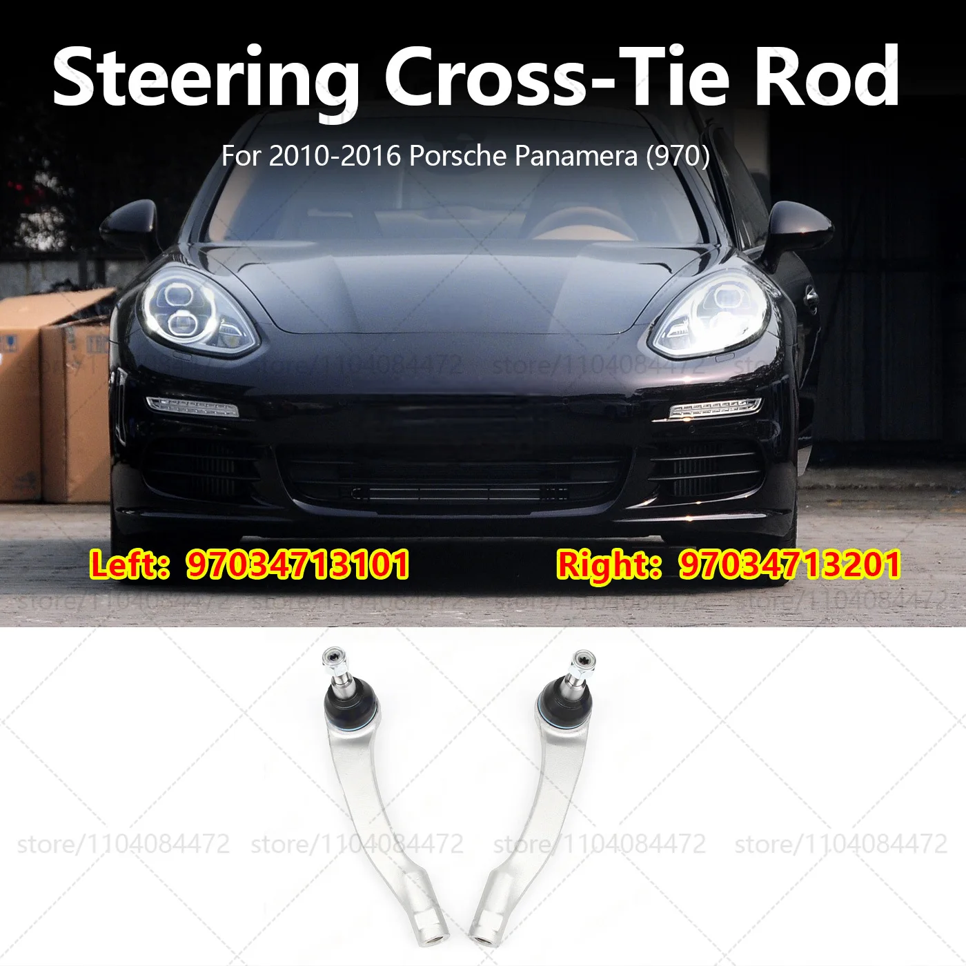 

For Porsche 2010-2016 Panamera 970 Front Axle Outer Steering Tie Rod Ends Ball Joint OEM 97034713101 97034713201