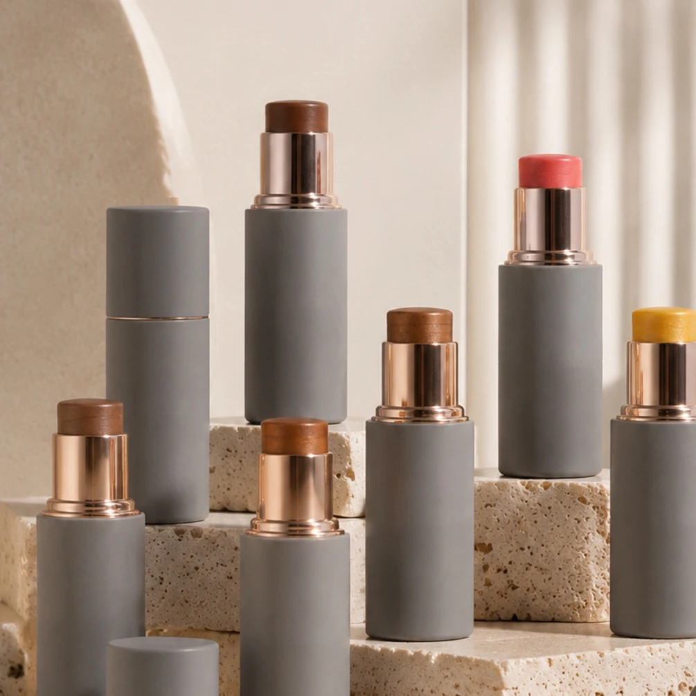 Natural Contour Highlight Stick Private Label Custom Logo Vegan Makeup Wholesale Face Brightening Sculpting Cream