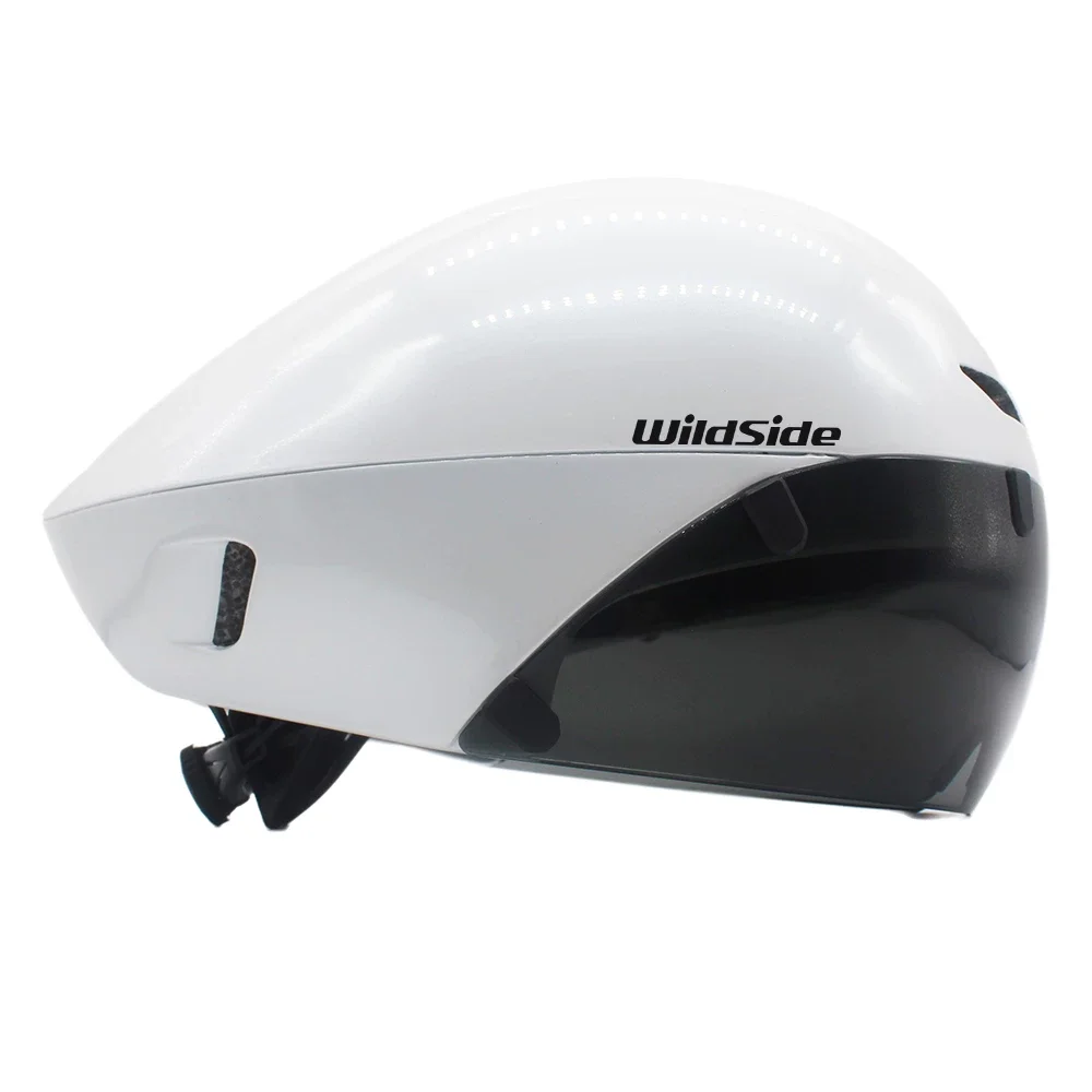 Wildside TT Cycling Helmet Lens Goggles Triathlon Tri Aero Road Bike Helmet Timetrial Race Bicycle Helmet Men Casco Ciclismo