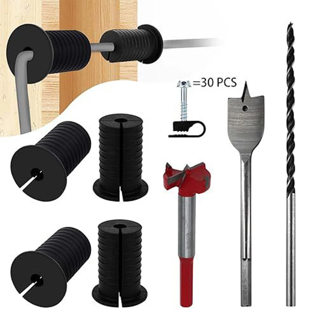 

For Starlink Cable Routing Kit with 6 Grommets and 3 Drill Bits for Clean Installations and Secure Wall Openings