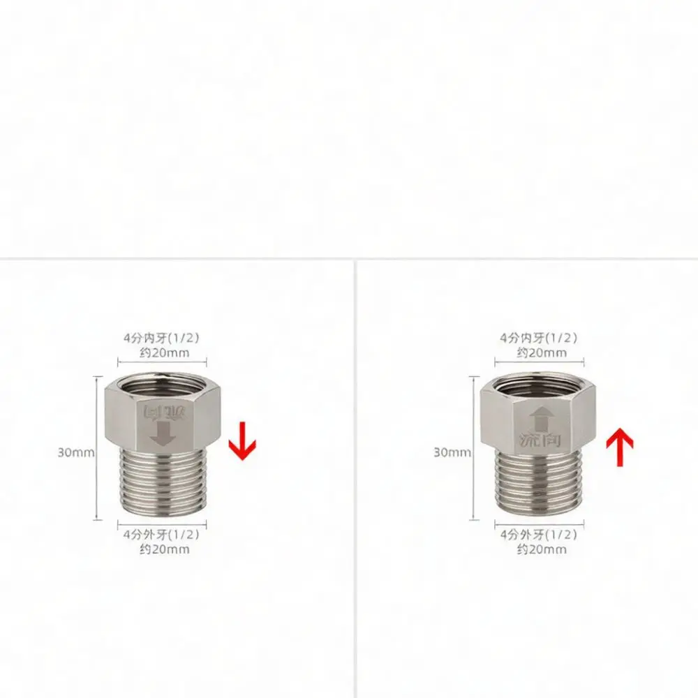 Stainless Steel Pipe Fitting Adapter Connector Male Female Threaded Coupling Water Line Plumbing Repair Hardware Component Parts