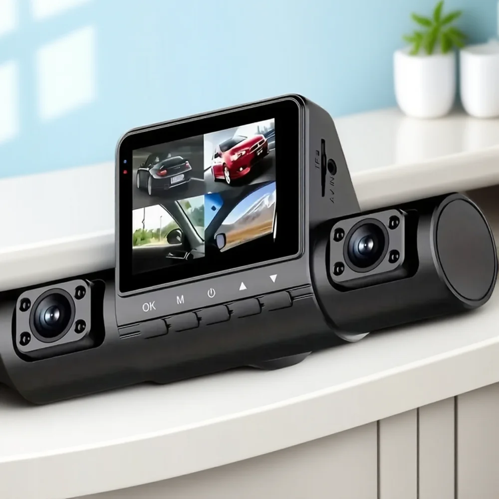 4 Lens Dash Cam 1080P Full HD Car DVR Wide Angle Dashboard Camera Loop Recording IPS Screen Night Vision Parking Mode G Sensor