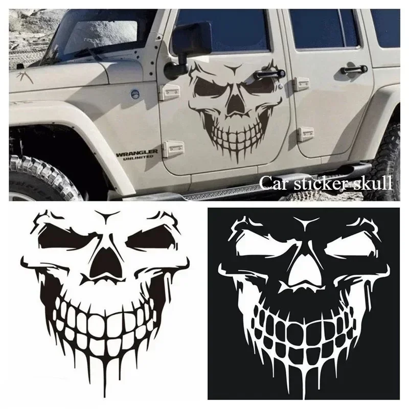 

Car Sticker Fashion Skull Series Vinyl Reflective Funny Stickers on Auto 3D Motorcycle Moto Stickers and Decals Car Styling