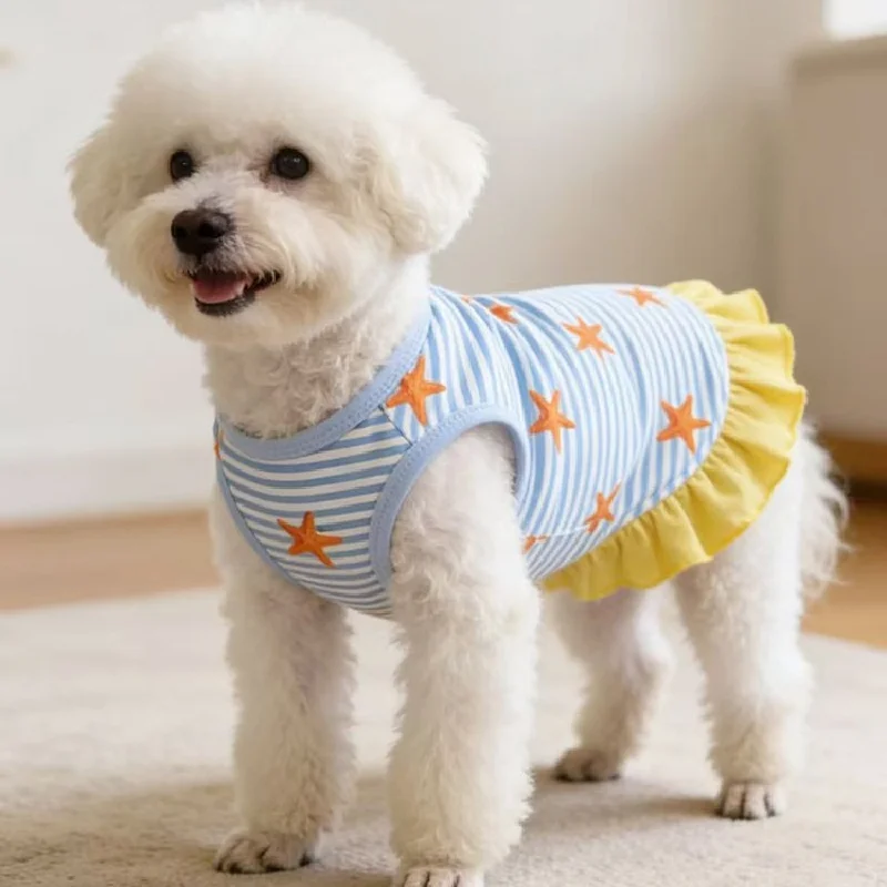 

Spring Summer Dog Clothing For Small Dogs And Cats, Pomeranian, Bichon, Teddy Dress, Puppy Clothes Doggy Costume Supplies