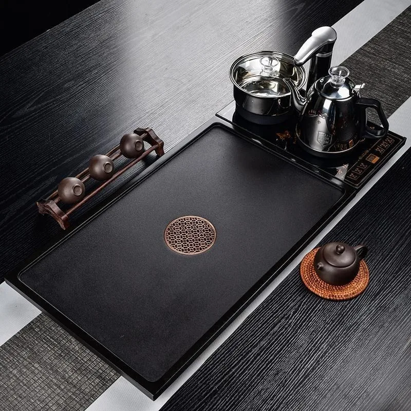 Wujinshi tea tray, whole natural household simple automatic four-in-one boiling water set tea set, Kung Fu tea sea tea table