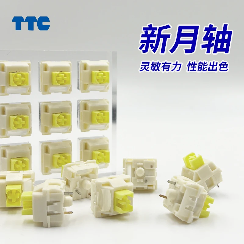 TTC New Moon 42g Linear Switch 3Pin POM Mechanical Keyboard Custom RGB Prelubrication Gaming Keyboard Switch