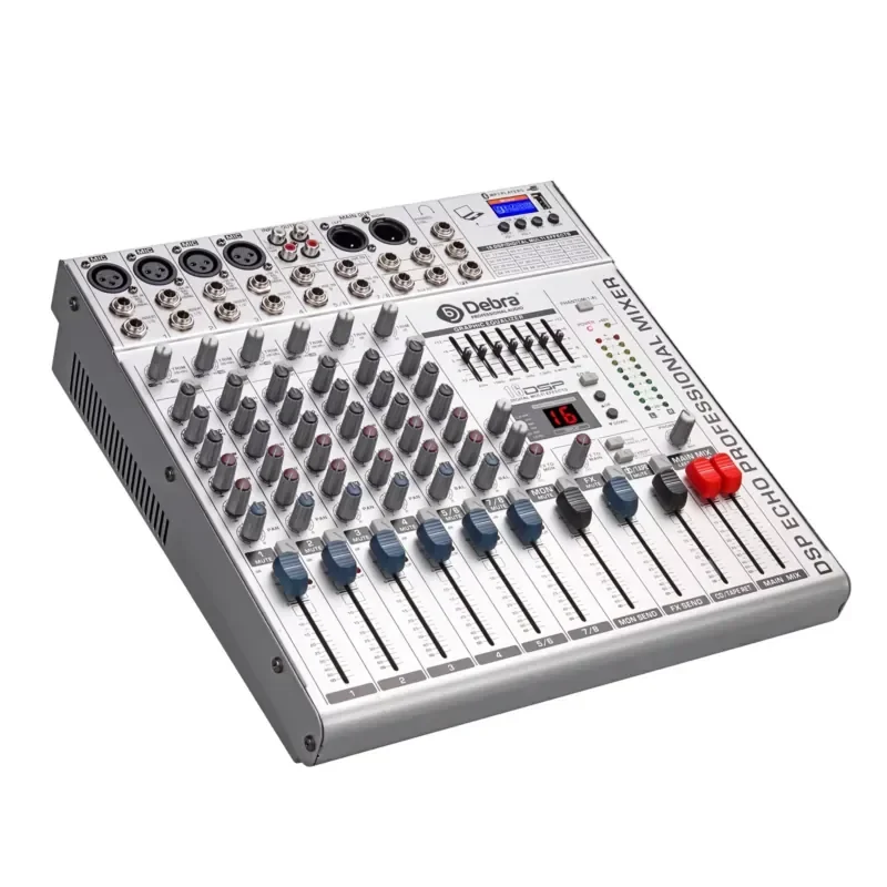 for^-Professional 8-Channel DJ Digital Audio Mixer Console Public Address System MP3 Playback Sound Mixer Public Address./