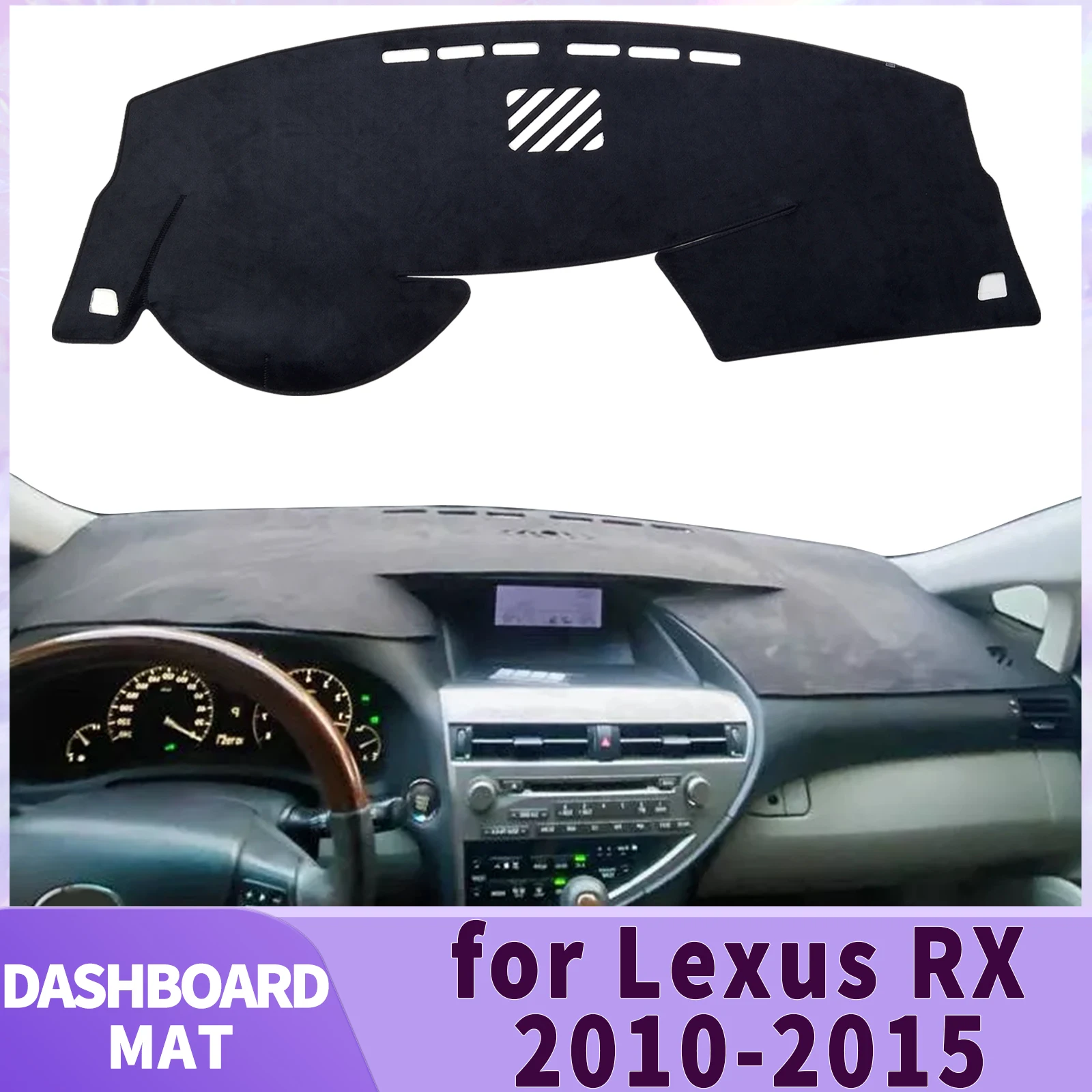 for Lexus RX 2010-2015 AL10 RX270 RX350 RX450h Car Accessories Dashmat Dashboard Cover Pad DashMat Sunshade Protective Carpet
