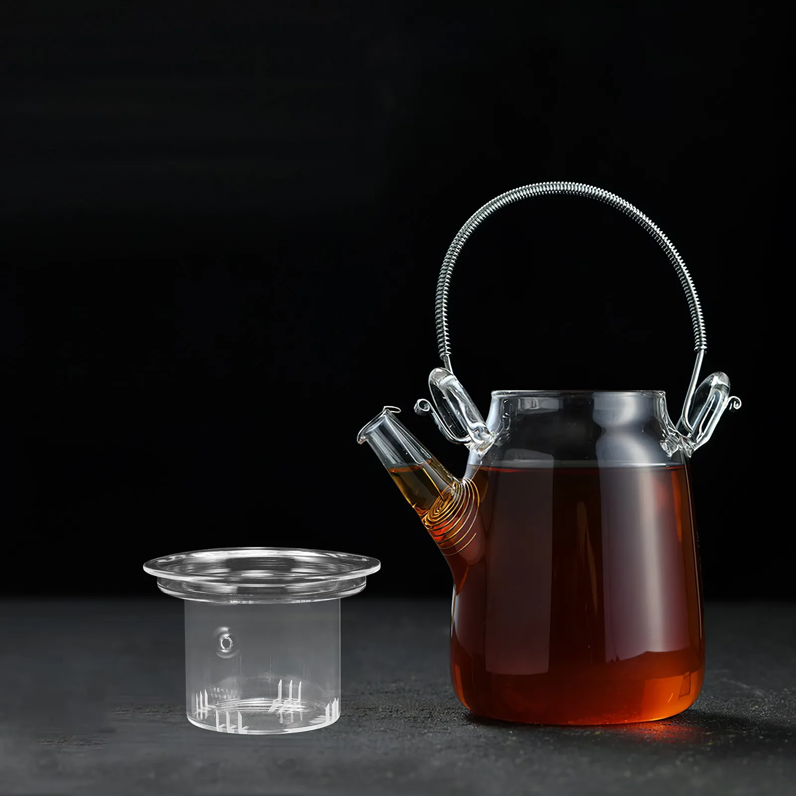 Glass Tea Infuser Replacement for Teapot Strong Delicate Design Easy Rinse Running Water Compatible Tea Filter for Loose Leaves