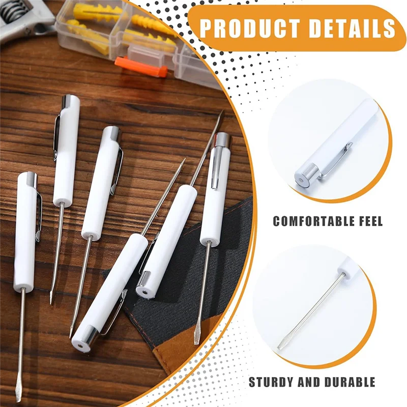 AC88-12 Pcs Pocket Screwdriver Top And Clip Flat Blade Screwdrivers For Mechanical Electrician Repair Tools, 5.2 Inch, Durable W