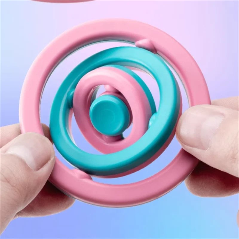 3D Infinite Flipping Gyroscope Fidget Toy - Sensory Decompression Puzzle Toy for Stress Relief  Birthday Girls