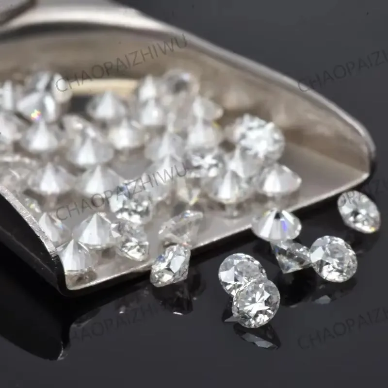 Moissanit-Stein, runder Schliff, Farbe D, Edelstein, kleine Größe 0,8 mm bis 2,9 mm, 1,0 ct/Packung, für die Herstellung von Schmuck, bestanden bei Diamanttest. – Detail 9