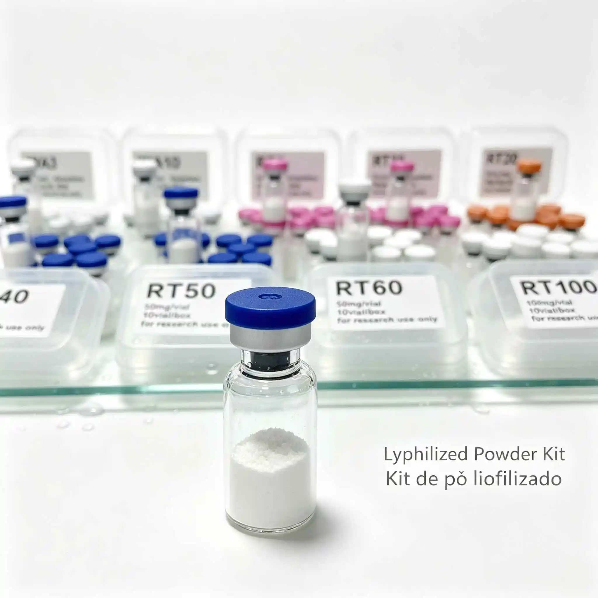 (Cap Color Varies) A High-Quality Set Featuring Lyophilized Powder Combined With RT Purified Water (Available in 5mg, 10mg, 15)