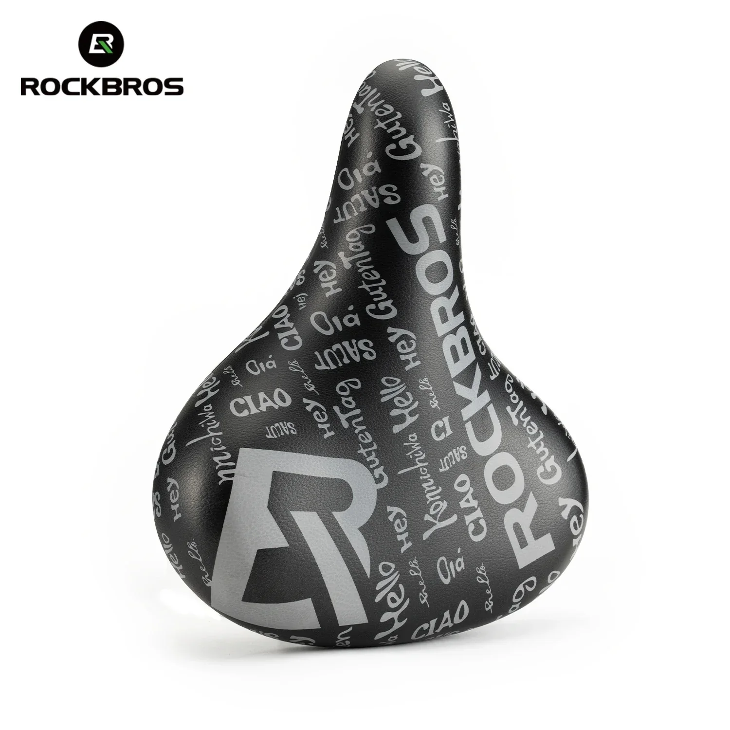 

ROCKBROS Подушка для велосипедного сиденья из искусственной кожи, экологически чистая кожа, прочная поддержка, велосипедное седло, амортизирующая спортивная велосипедная подушка