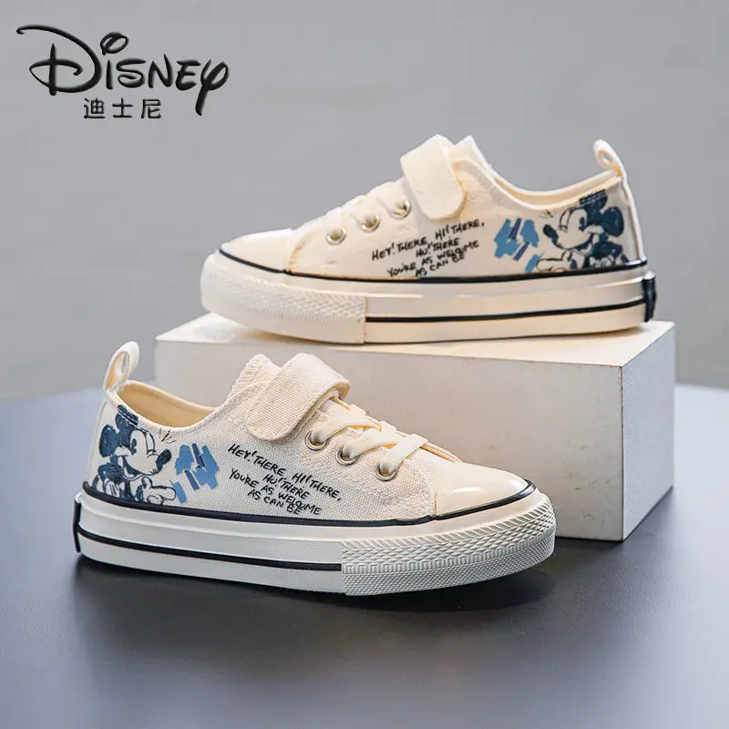 Mickey scarpe per bambini ragazzi scarpe di tela 2024 primavera e autunno nuovi bambini Joker marea scarpe ragazze Casual scarpe con suola morbida