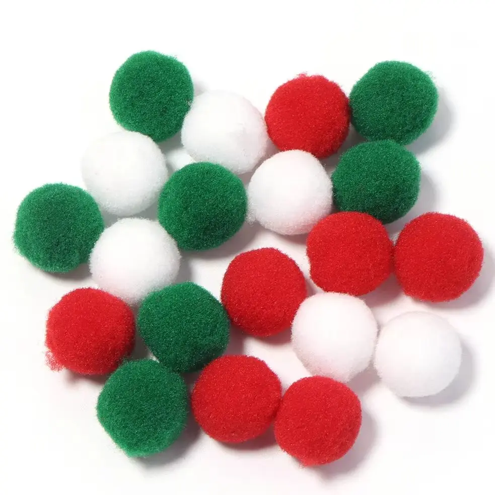 27-230pcs 10-30mm Mixed Fluffy High Elasticity Soft Pompoms Kids Handwork Wedding Christmas Decor DIY Jewelry Making Crafts