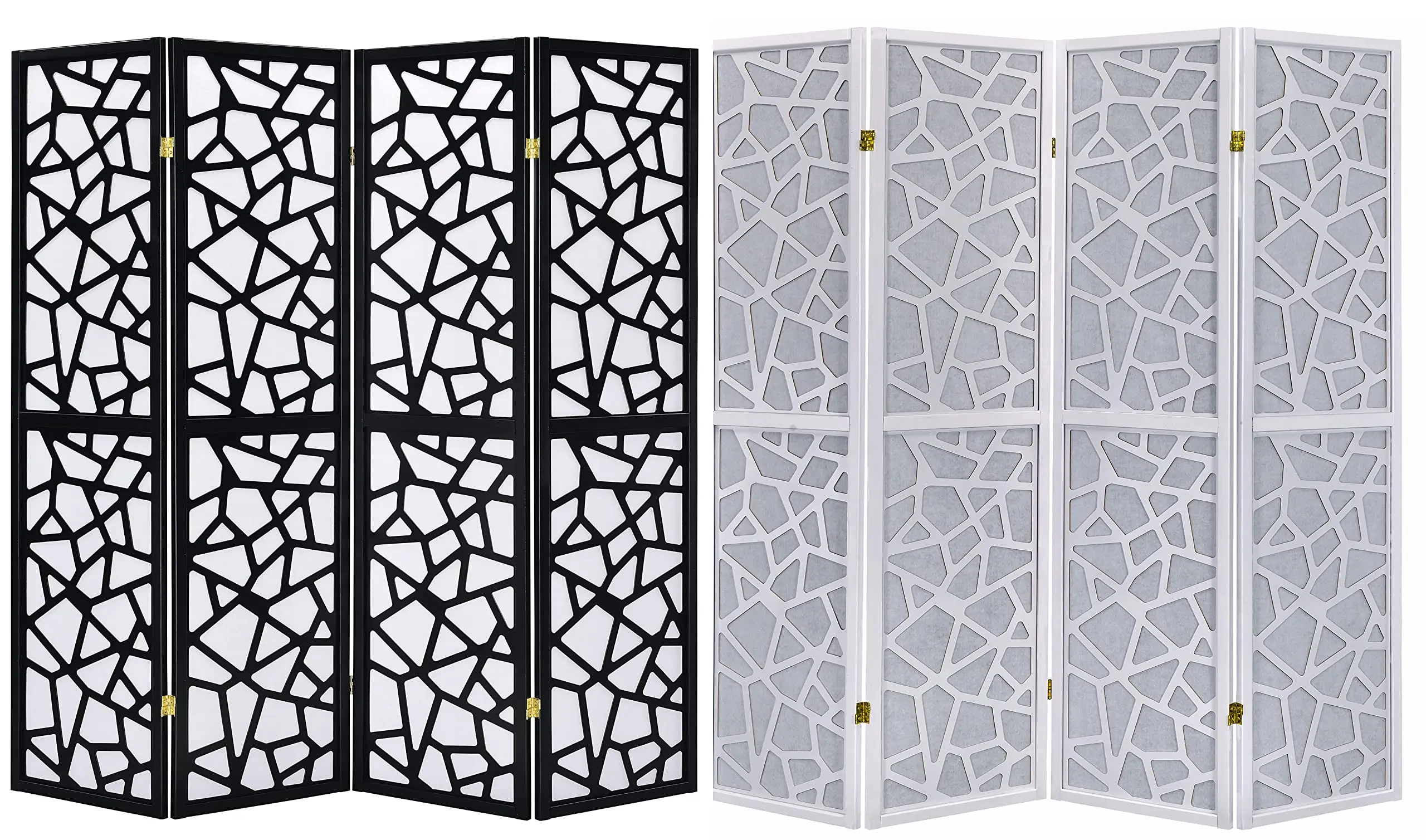 3-Panel Room Divider Privacy Sn, Black Color