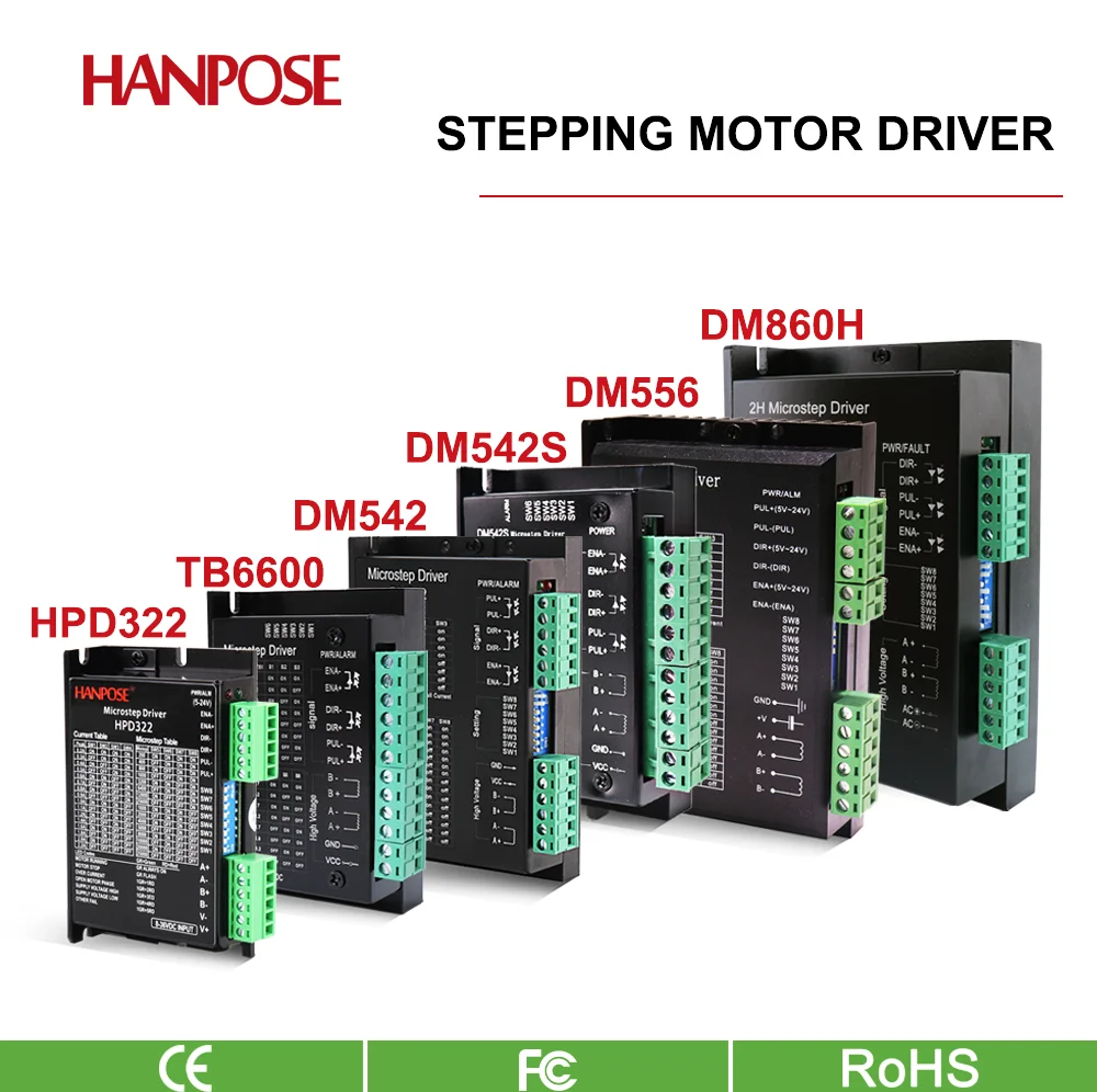 

Драйвер шагового двигателя hanpsoe TB6600 HPD322 DM542 DM556 DM860 HPD970 HPD980 применяется к бесщеточному приводу NEMA17 NEMA23 NEMA34
