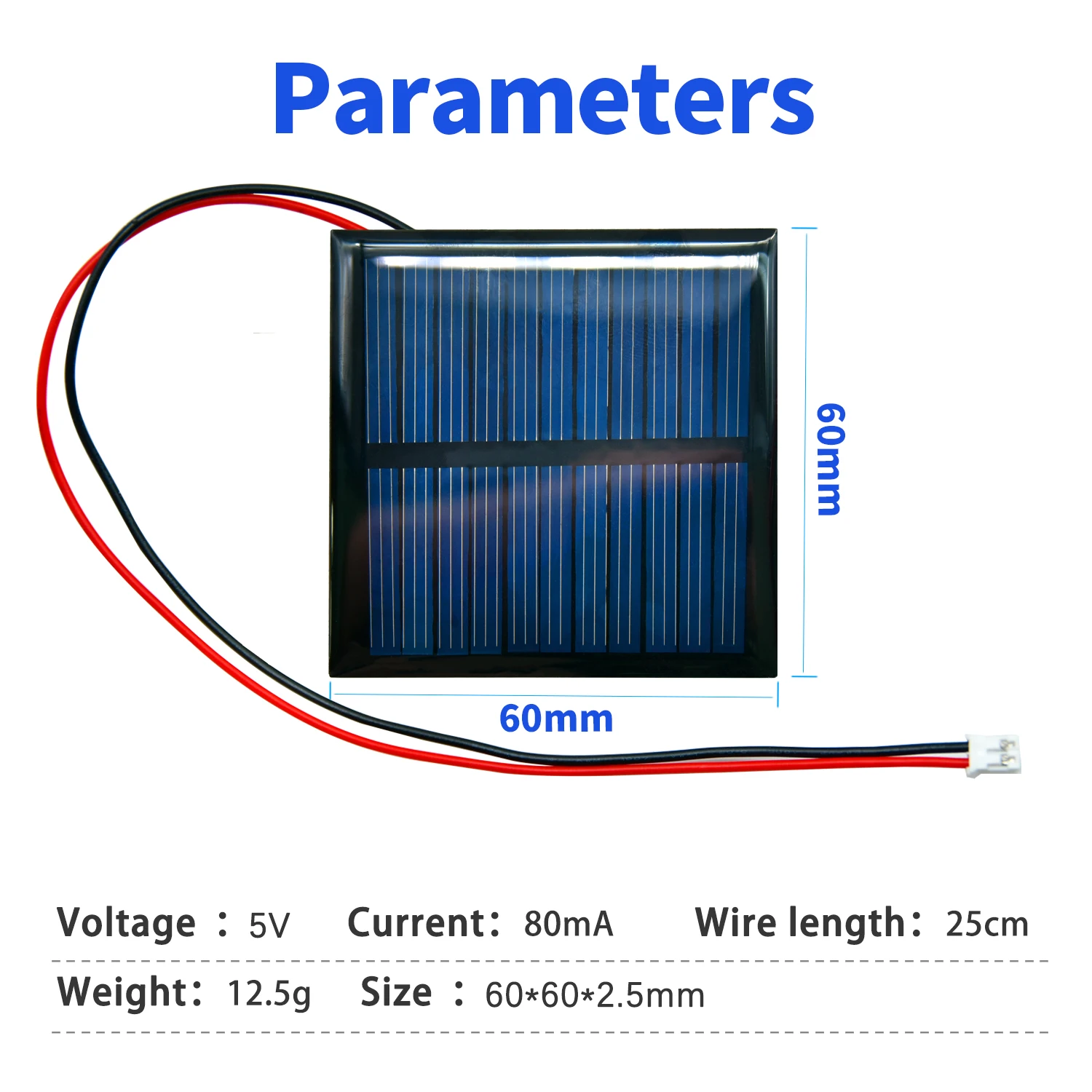 Keyestudio PET Solar Panel Connected To Charging Frosted Surface High conversion Rate With Wires Tech-production DIY Component