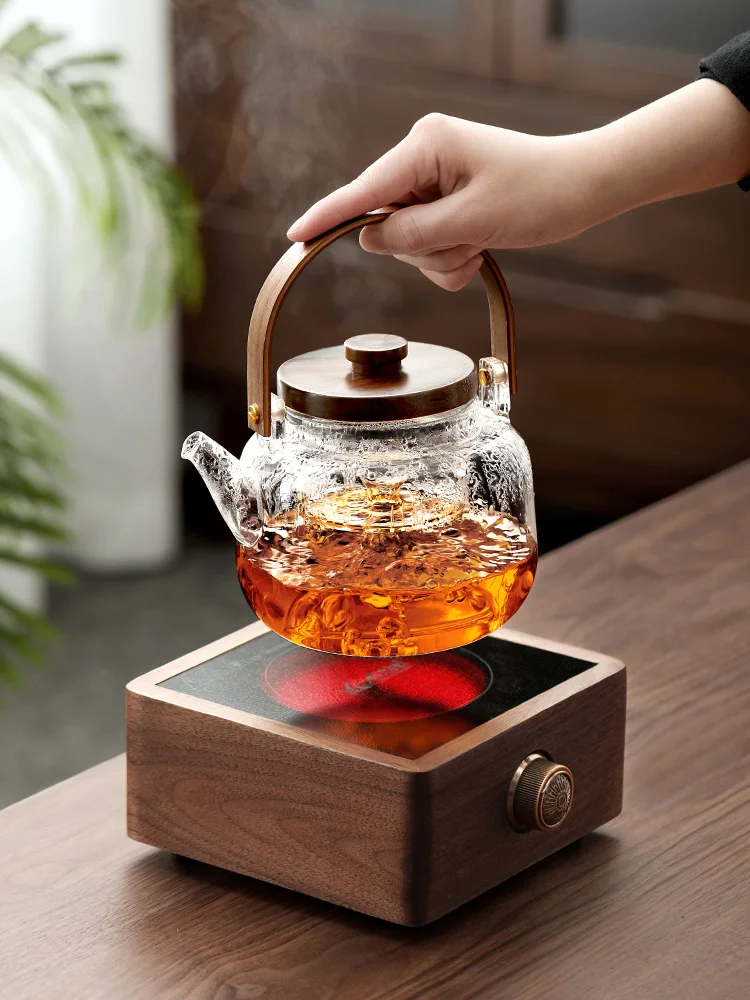 

Tea Brewing Pot Tea Cooker Thickened Glass High Temperature Resistant Boiling Water Tea Electric Ceramic Stove Tea-Boiling Stove