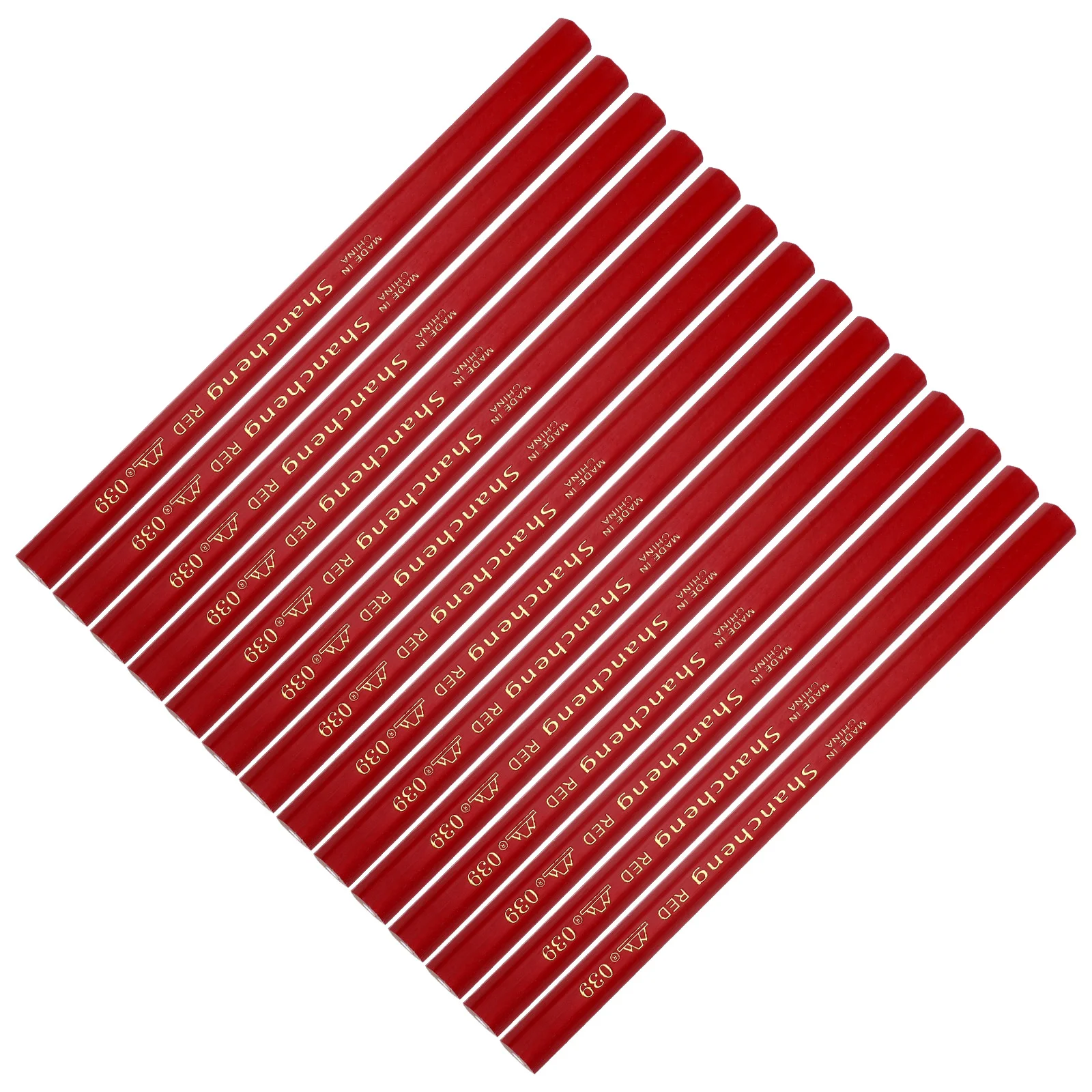 20 шт. красный шестигранный карандаш, плотник, рисунок для строительства, инструмент для маркировки, плотницкий деревянный станок