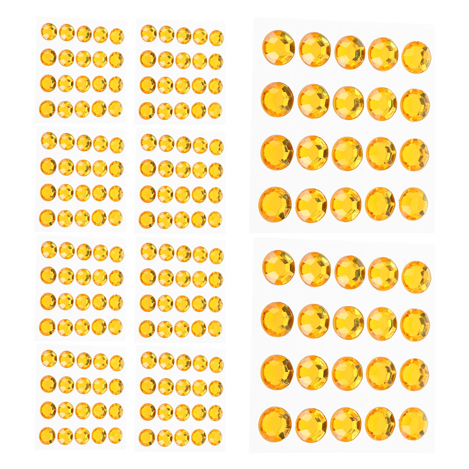 10 Sheets 12mm Acrylic Round Stickers Self Stick Rhinestones for Cards Invitations Scrapbooking Waterproof Dot Shiny Decorative