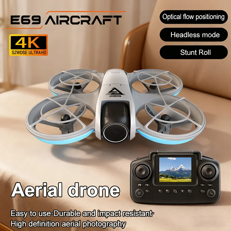 

Новый E69 Мини Профессиональный Дрон Двойная Камера 4K HD Воздушный Самолет БПЛА Оптическое Позиционирование Потока Пульт Дистанционного Управления Самолет Подарочные Игрушки