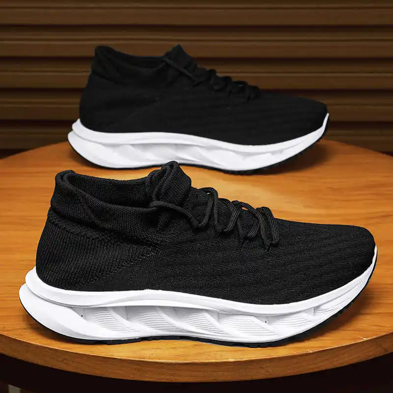 

Height Increasing Synthetic Leather Men's Shuse Mules 37 Size Sneakers Flat White Shoes Sports Brands Models High Quality