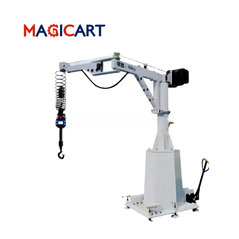 Vertical Lifting Mobile Folding Jib Crane Flexible Working Range Zero Gravity Hoists Folding Arm Balance Crane for Workshop