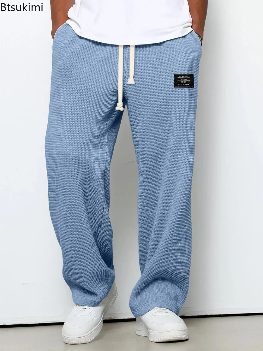 Männer Frühling und Herbst Trendy Marke Lose Drapieren Gerade bein Jogginghose Casual Breite bein Sportliche Casual Hosen Männliche kleidung