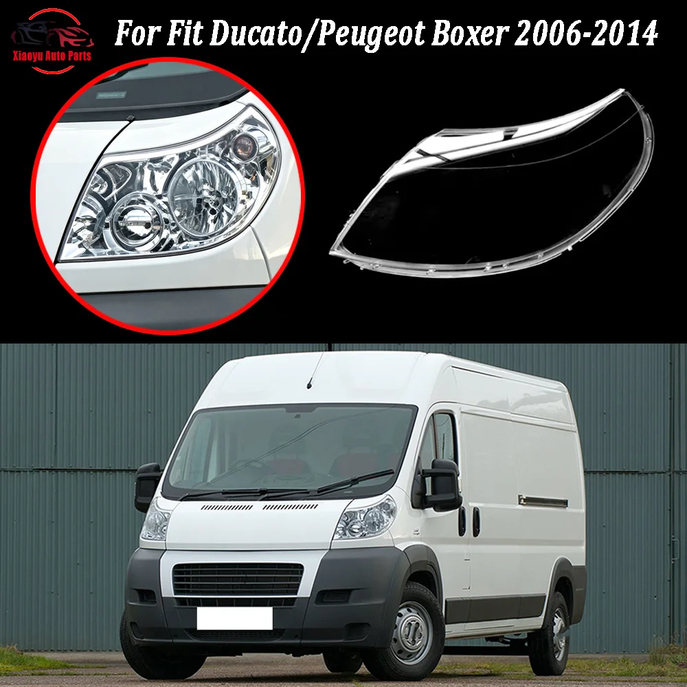 Front Lampshade 2006 2007 2008 2009-2014 For Fit Ducato/Peugeot Boxer Lamp Shell Headlamp Cover Headlight Shade Lens Plexiglass