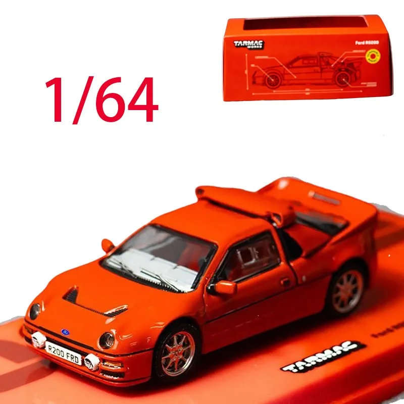 

Tarmac Works Diecast 1/64 Scale Ford Alloy Car Model Ford RS200 Play Vehicles Toys for Boys Original Box Collection