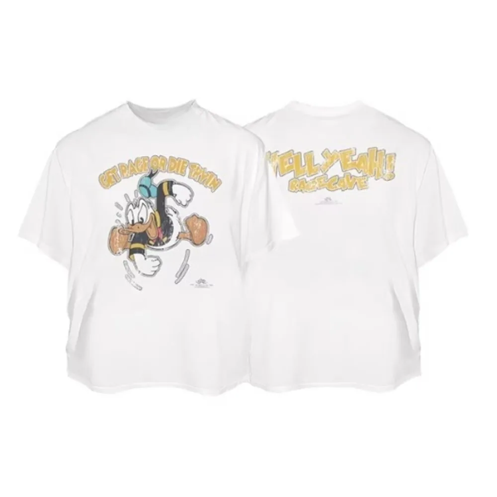 

Summer Disney Donald Duck Cartoon Printed Men's and Women's Short Sleeve T-Shirt Casual Comfortable Crew Neck Cotton Top