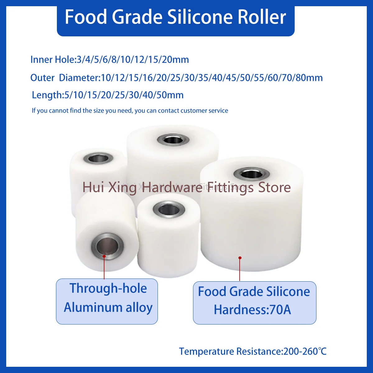 High Temperature Resistant Food Grade Silicone Roller With Circular Ring Transmission Pulley/Guide Wheel/Active Small Drum