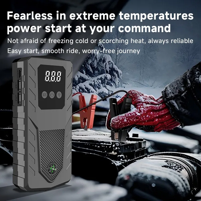 

Блок аварийного пускового питания для автомобилей, зарядное устройство большой емкости, стартер мотоцикла, питание от аккумулятора 12 В.