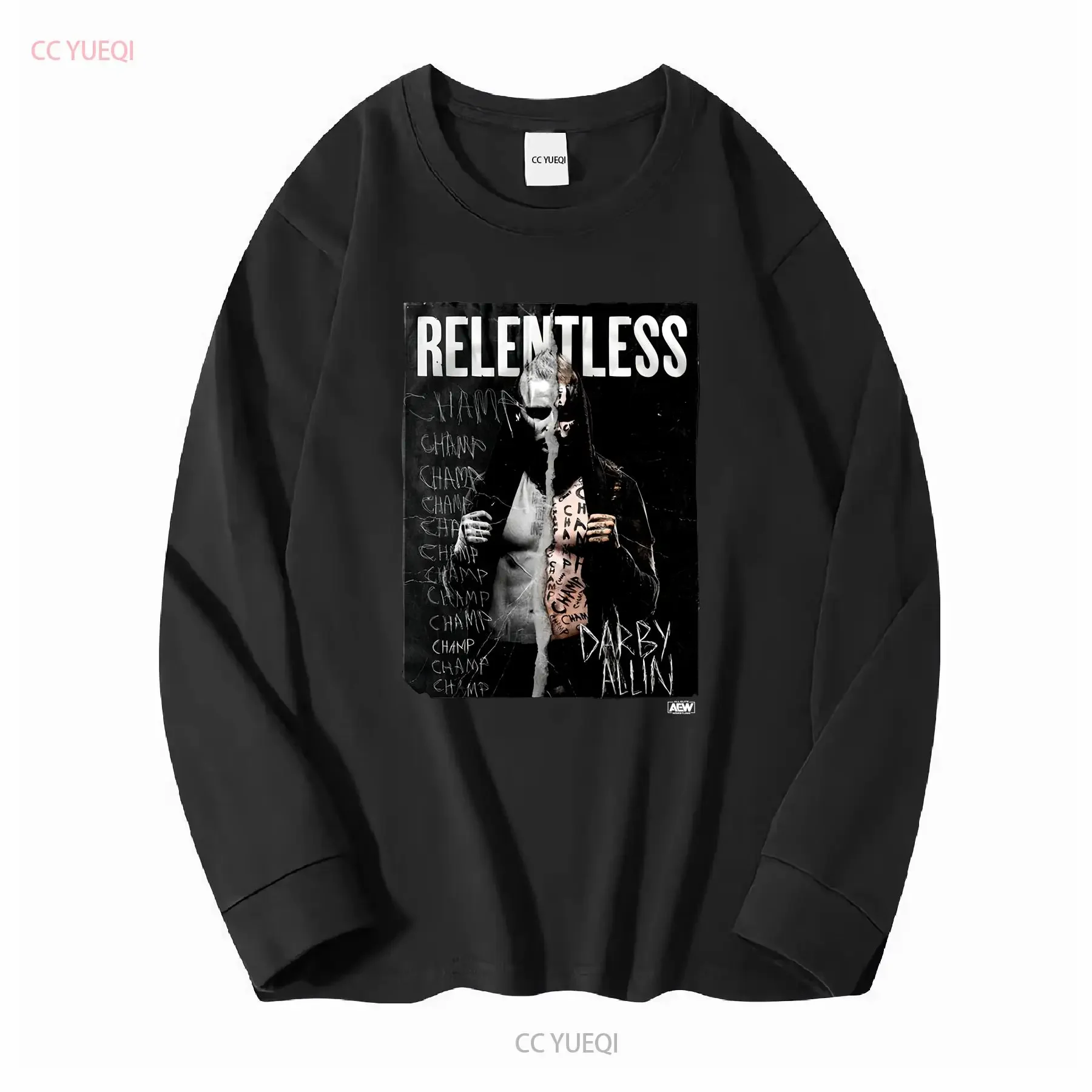 Darby Allin Relentless Champ AEW Official T Shirt long or short sleeves vintage Washed Slightly Stretched fashion