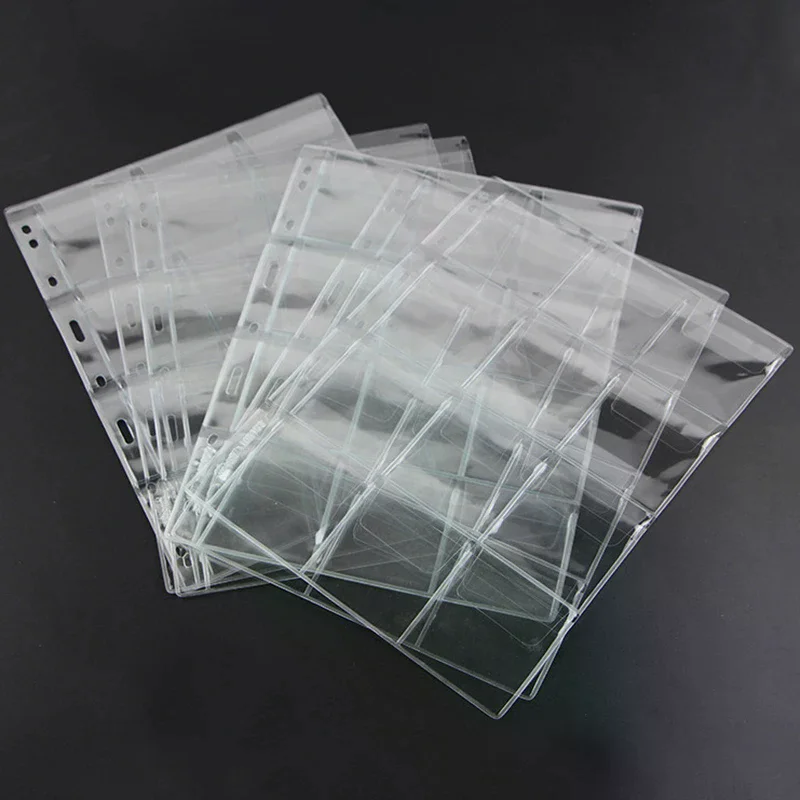 9/12 Grids Classic Plastic Coin Holder Sheet Storage Collection Money Album Case For Collection Album Photo Storage
