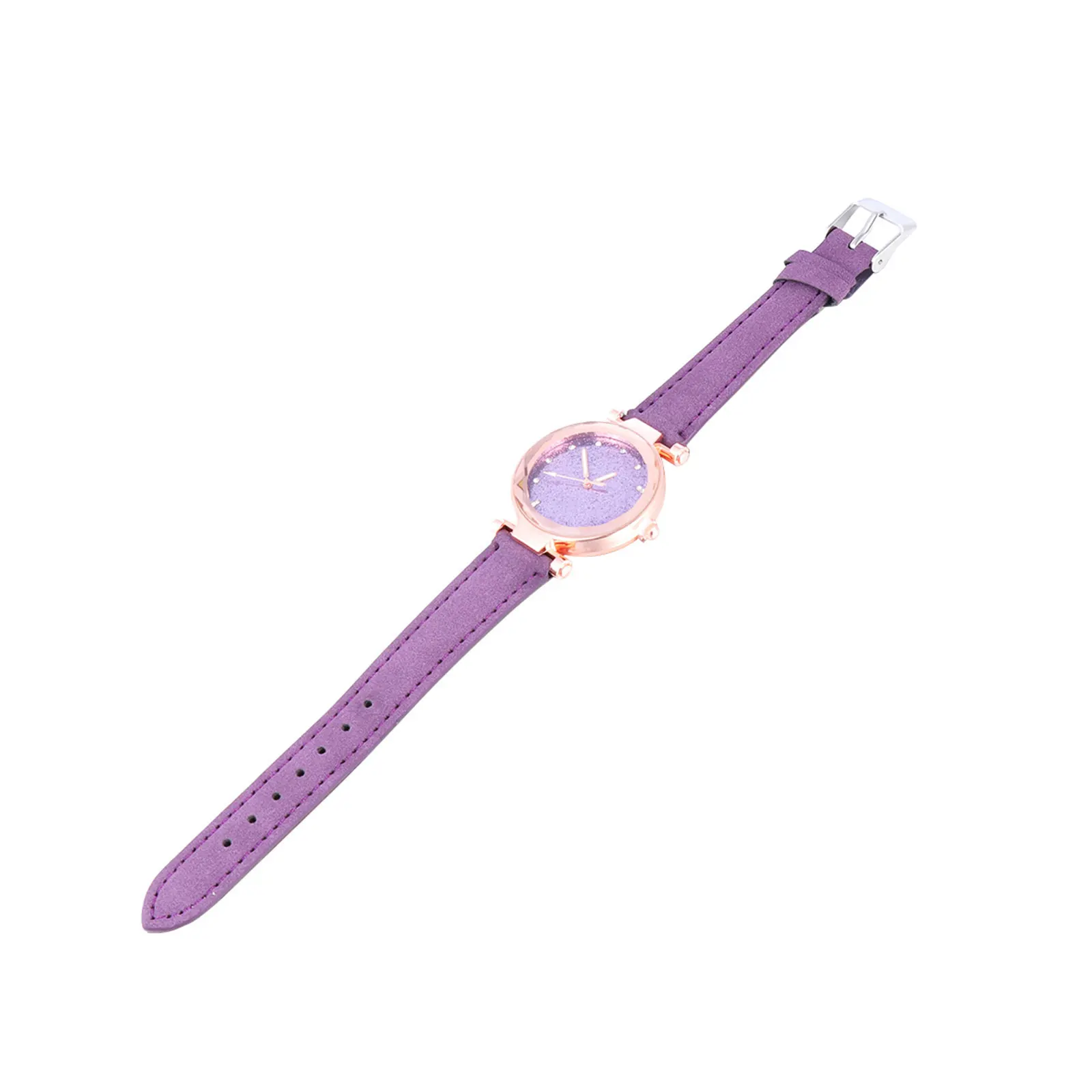 

Quartz Watches Women Purple Brown Fashion Glittering Wrist Watch Precise Timekeeping Durable Material Birthday Gift Ladies Watch
