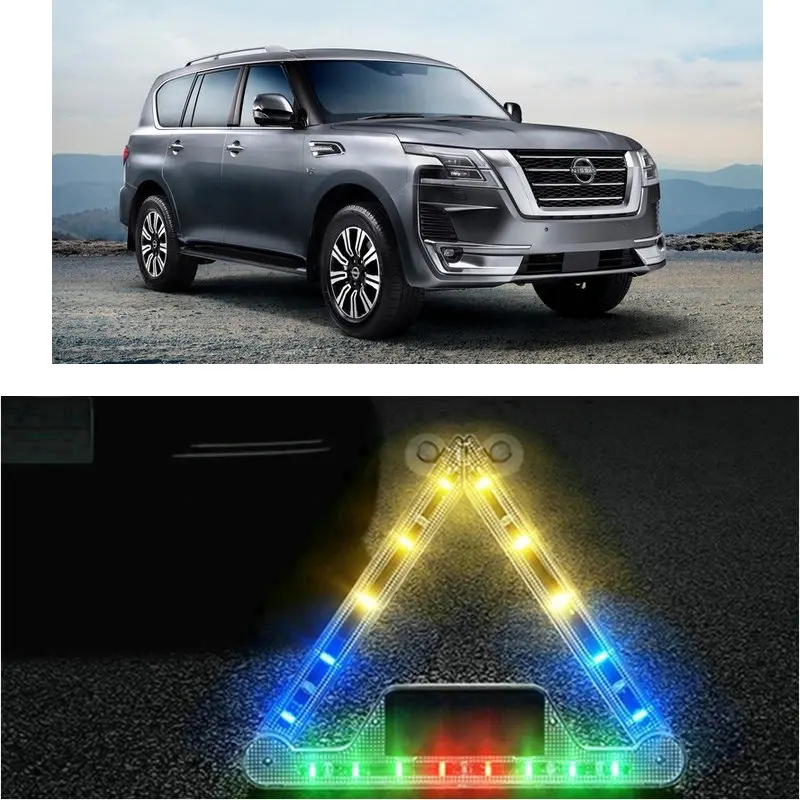 1x Car Accessories Solar LED Strobe Police Lights For nissan Patrol Primera Primastar SUNNY TEANA TERRANO