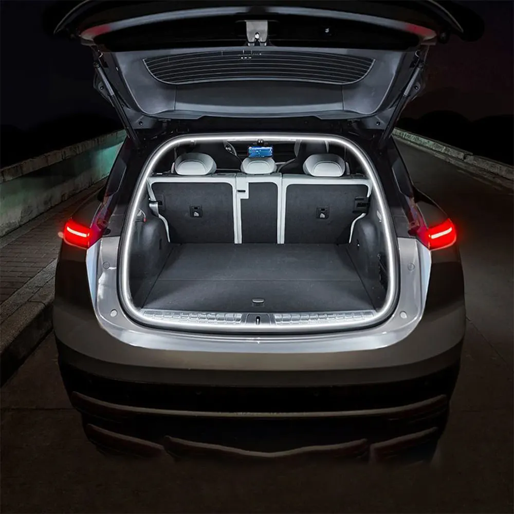2m/4m Kofferraum-Lichtstreifen Flexibler Scan-Soft-LED-Lichtstreifen Versteckte Kofferraumlampe mit automatischer Induktion Universell für SUV MPV – Detail 16